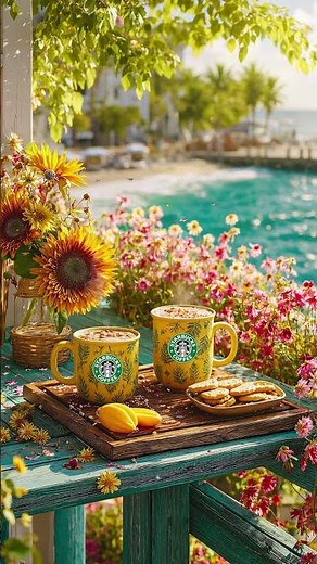 夏の海辺カフェBGM - 夏のボサノバBGMスタバ - Smooth Starbucks Jazz Music - 夏の物語が始まりそうです ｜作業用・勉強用 #starbucksmusic #カフェ