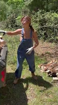 🪵 Cutting, splitting, and stacking my wood. “Make it with Mary Construction”