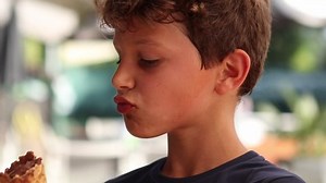 Child Eating Ice-cream Young Boy Eats Stock Footage Video (100% Royalty-free) 1072257227 | Shutterstock
