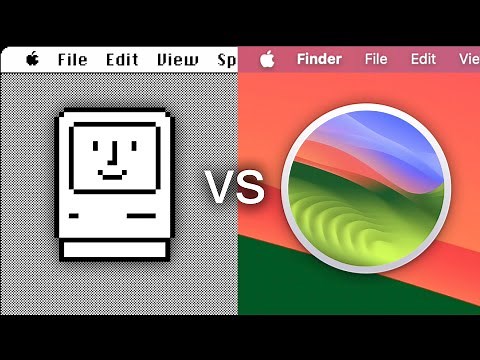 macOS 1 vs macOS 14 (40 years of Mac)