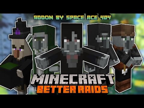 Minecraft Pe Mod || Better Raids Addon [Update] - More Illagers Abilities || Mod MCPE Showcase