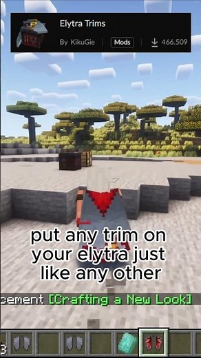 Elytra Trims Minecraft mod #minecraft #moddedminecraftseries #minecraftguide #gaming #mods