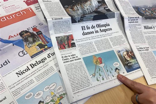 In the Dolomites, Winter Olympics get translated into Ladin, the Alps’ oldest language