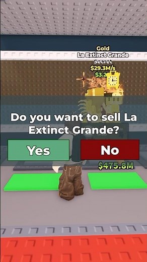 I SOLD His LA EXTINCT GRANDE 💀🤣 #roblox #stealabrainrot
