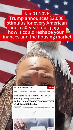 Trump announces $2,000 stimulus for every American and a 50-year mortgage—how it could reshape your finances and the housing market #fyp #foryou #storytime #stimulus #mortgage #economy #viral #greenscreen #pov #fypシ #tiktok #simplicekuelo #story