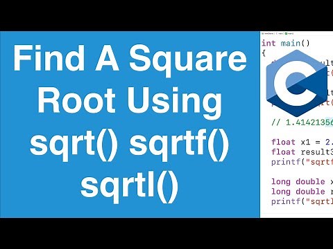 Find A Square Root Using sqrt() sqrtf() sqrtl() | C Programming Tutorial