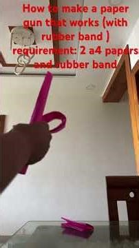How to make a paper gun that works( I had to take another video again because it was not proper)