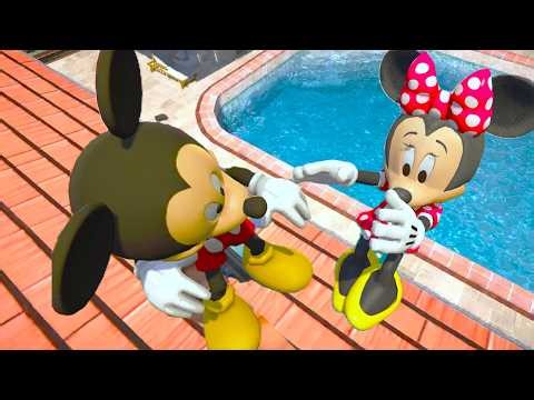 GTA 5 Mickey Mouse vs Minnie Mouse Water Ragdolls & Fails ep.5 [Funny Moments]