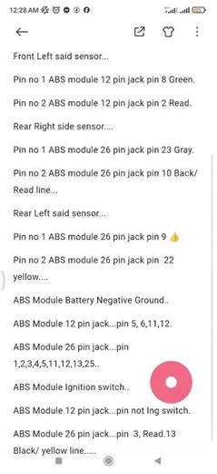 Toyota KR40/42 Noah ABS Module Warning diagram.