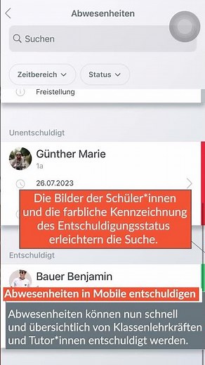 Quick-Tipp: Untis Mobile - Abwesenheiten entschuldigen