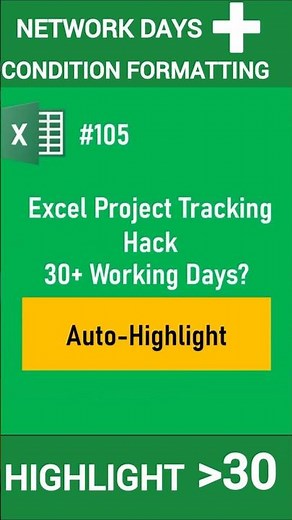 Highlight Days 30 Automatically | Excel Conditional Formatting