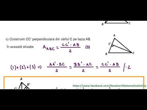 Clasa a VII -a - Aria triunghiului oarecare - baza ori inaltimea supra 2