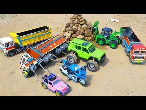 Jcb Loading Mud VOLVO Dump Tipper Accident Highway Pulling Jcb 3dx Yamaha R15 Bike G-Wagon