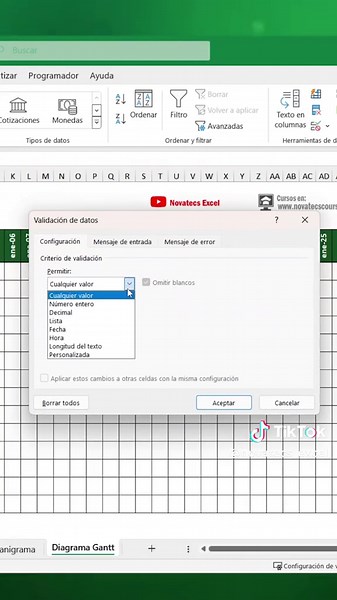Diagrama de Gantt Dinámico en Excel: ¡Aprende Rápido!