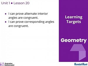 Geometry Unit 1 Lesson 20 Transformations Transversals and Proof