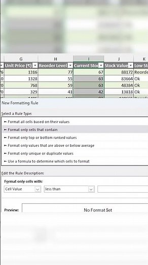 This Excel Inventory Trick Prevents Stock-Outs | Never Miss Low Stock Again in Excel