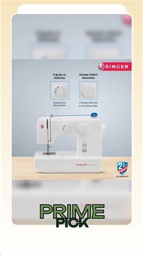 Singer 1409 Electric Sewing Machine -Built-in Stitches 9 and 22 stitch functions with 70wt Powerf...