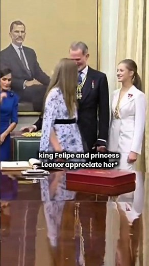 king Felipe and princess Leonor appreciate infanta Sofia