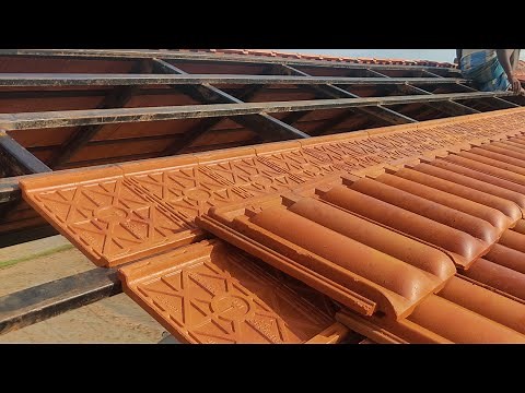 Kerala Clay Roof Tile Laying || Roof tile Laying #Mr47Civil 🔥