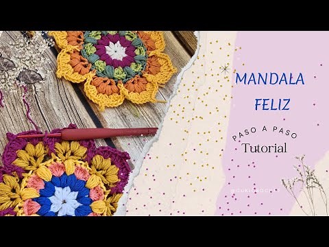 HAPPY Mandala. Magic Crochet: 7 Rows, a Thousand Colors and Uses! ✨ Easy Tutorial