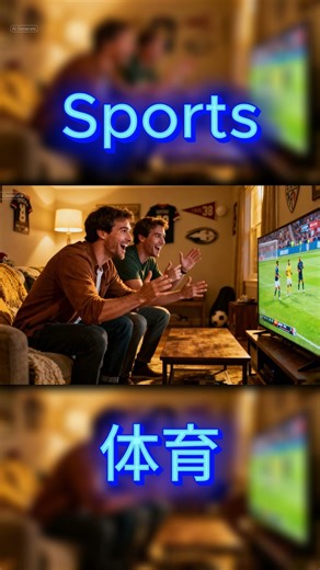 我喜欢看体育比赛！学英文也学表达情感｜American English for Chinese Speakers, I love to watch sports! #体育 #中英双语 #学英文