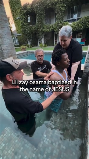 GOD First | Lil zay osama baptized in the name of JESUS‼️ Many saying he didn’t go all the way under, etc. HIS heart was in the right place. It’s not... | Instagram