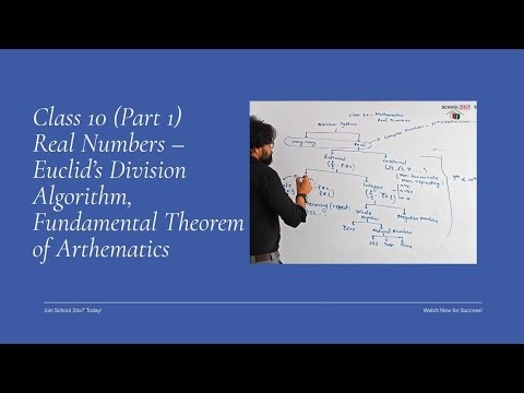 Class 10 Maths Chapter 1 Real Numbers Part 1 Euclid’s Division Algorithm & FundamentalTheorem#ncert