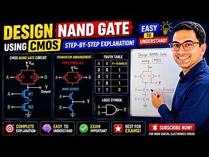 🔥 Design NAND Gate Using CMOS | CMOS NAND Gate Explained Easy Way