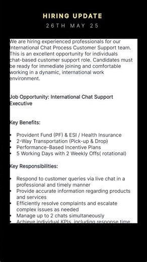 Intouch CX Hiring Freshers | International Chat Support Jobs 🌍 #shorts #ytshorts #career