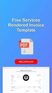 Services Rendered Invoice Template #invoicegenerator #invoicetemplate