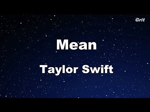 Mean - Taylor Swift Karaoke【With Guide Melody】