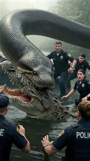 Jungle Showdown: Giant Anaconda vs. Crocodile