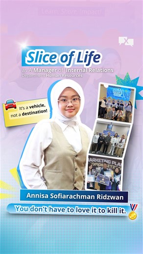 StudentsxCEOs Semarang Chapter on Instagram: "Meet Sofia, Our Manager of Internal Relations - Human Resources Department✨ Behind every program, meeting, and teamwork moment, there’s a journey of learning, adapting, and growing. Some days are smooth, some days are challenging.. but every step is part of the process. At the end of the day: “You don’t have to love it to kill it.” 🏅 #SlifeOfLife #StudentsxCEOsSemarang #LearnShareImpact #Growth"