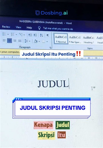 Pentingnya Judul Skripsi dalam Penelitian Mahasiswa