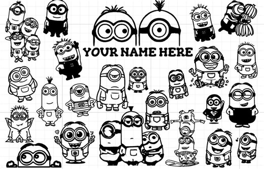 Minion SVG, Digital Download, Minion Tumbler Wrap, Minion Personalized Tumbler, Minions, Tumbler Wrap, 32oz Svg Wrap - Etsy