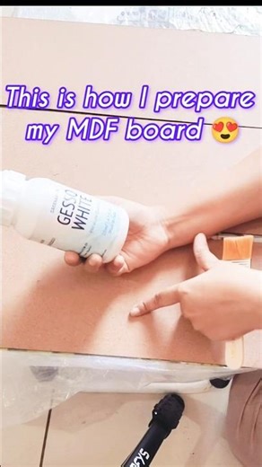 Use GESSO to prime your mdf boards #gesso #art #crafts #diy🤗☺️😍👍