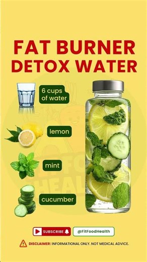 Drink This Daily! Lemon Mint Cucumber Fat Burner Water for Bloating Relief, Flat Stomach