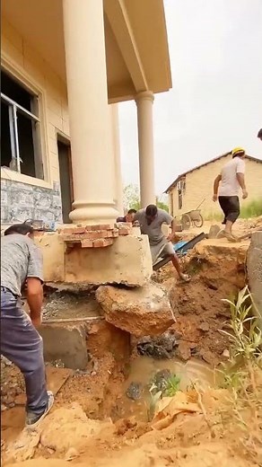 Horizontal movement process of a villa