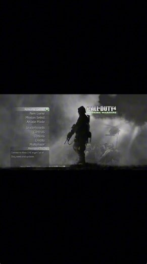 Call of Duty 4 Main Menu Screen, the games background music is iconic.✨🥹 #cod #throwback #xbox
