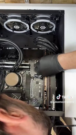 Brand new CYBERPOWER #PC is bricked. Let's fix it with a piece of Styrofoam! Why CYBERPOWER didn't include a GPU support bracket with this expensive 7800XT #tech is questionable. Thankfully I'm able to rig something up in my #computer repair shop to get my customer #gaming again until he can claim warranty on this #technology . Why would they do this? #techtok