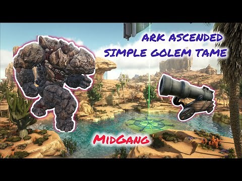 Ark Survival Ascended SIMPLE Rock Golem Taming Method