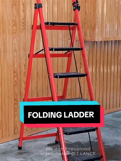 Heavy-Duty Carbon Steel Folding Ladder