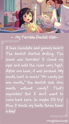 A1 Reading Passage | My Terrible Dentist Visit - Funny English Story for Beginners #learnenglish