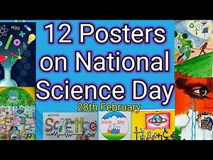 Science Day Posters, 12 Easy posters on National Science Day, How to draw posters ideas