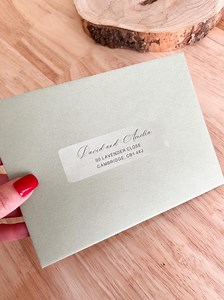 Personalised Guest Address Labels for Envelopes, Clear Stickers for Announcements, Save the Date, Bridal, Baby's Shower, Different Recipient - Etsy UK