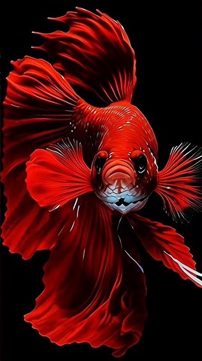 🐠 Red Betta Fish Live Wallpaper 4K | Beautiful Aquarium Wallpaper #shorts