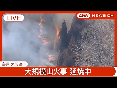 【緊急ライブ】大船渡市三陸町で山火事 発生3日目 周辺住民157人に避難指示 現地最新映像 空撮も/Wildfire in Ōfunato City【LIVE】(2025年2月21日) ANN/テレ朝