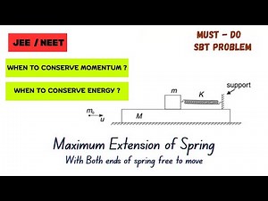 Bullet Block Spring Collision Problem | Conservation of Momentum & Energy | SBT Problem | JEE/NEET