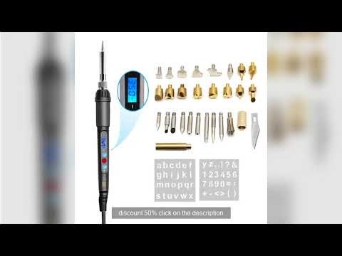 Wood Burning Carving Pyrography Pen Kit Adjustable Temperature Electric Soldering Iron Welding Wood