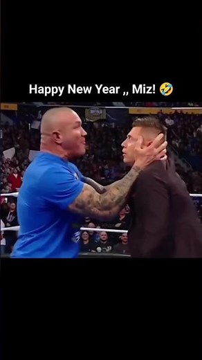 Happy New Year,, Miz! 🤣 #wwe #randyorton #themiz #nxt #aew #wrestling #shorts #wwesmackdown #otc